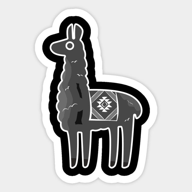 Confused LLama Sticker by JDP Designs